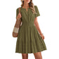☀️🌸Women’s Tiered Mini Dress🍀 – Short Sleeve, Sweet Summer Style & Everyday Comfort 👗