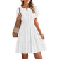 ☀️🌸Women’s Tiered Mini Dress🍀 – Short Sleeve, Sweet Summer Style & Everyday Comfort 👗