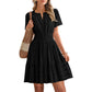 ☀️🌸Women’s Tiered Mini Dress🍀 – Short Sleeve, Sweet Summer Style & Everyday Comfort 👗