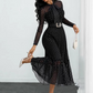 🏖️New arrival 40% OFF!🌊Elegant Polka Dot Tie-Neck Midi Dress 