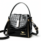 👜 LIMITED-TIME 40% OFF! ✨ Glossy Crocodile Pattern Women's Handbag – Structured, Gold Hardware, Spacious & Chic 💼