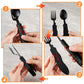 🍴 LIMITED-TIME 50% OFF! ✨ 4-in-1 Folding Tableware Set – Compact, Stainless Steel, Multi-Tool ⛰️