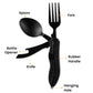 🍴 LIMITED-TIME 50% OFF! ✨ 4-in-1 Folding Tableware Set – Compact, Stainless Steel, Multi-Tool ⛰️