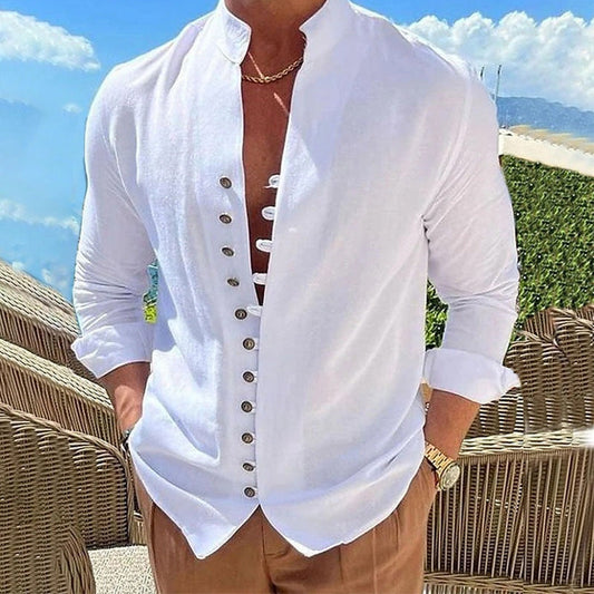 👕 40% OFF ! 🌊Men's Casual Stand Collar Long Sleeve Shirt