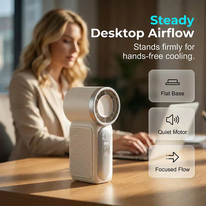 💨 40% OFF! ❄️Turbo Handheld Fan – 16900 RPM, 6 speeds, LED display.  🌬️