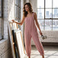 👗 50% OFF NOW! 🌊 Women's Casual Striped Spaghetti Strap Jumpsuit – Relaxed Fit, Breathable & Wide-Leg – Perfect for Sunny Days ✨