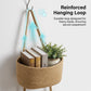 🧺🌾Boho Rope-Woven Wall-Hanging Storage Organizer | Sturdy Seamless Stitching with Thick Rope Loops🪜
