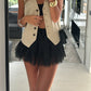 🌸40% OFF NOW!🌸Chic Pleated Lace Trim Mini Skirt