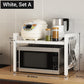 🍳✨Expandable Microwave Countertop Rack with Adjustable Shelf & Hooks🧰
