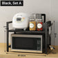 🍳✨Expandable Microwave Countertop Rack with Adjustable Shelf & Hooks🧰