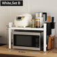 🍳✨Expandable Microwave Countertop Rack with Adjustable Shelf & Hooks🧰