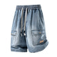 🩳 40% OFF NOW! 🏙️ Men's Loose Denim Cargo Shorts – High street style & adjustable fit – Durable cotton, perfect for skatepark or summer streets 🛹