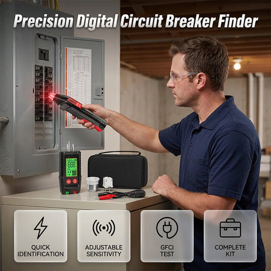 🧰⚡Digital Circuit Breaker Finder & Outlet Tester🔌