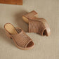 👡【Limited‑time offer: 50% off】Women's Casual Hollow-Out Peep Toe Platform Sandals