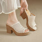 👡【Limited‑time offer: 50% off】Women's Casual Hollow-Out Peep Toe Platform Sandals