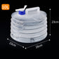 ⛺💧Collapsible Food-Grade LDPE 4 Water Container with Spigot | Adjustable-Flow Tap,Fold-Flat Storage🧪