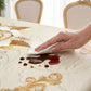 🌹Waterproof Gold Rose Tablecloth – Embossed Effect, Stain-Resistant, Elegant ✨