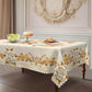 🌹Waterproof Gold Rose Tablecloth – Embossed Effect, Stain-Resistant, Elegant ✨