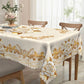 🌹Waterproof Gold Rose Tablecloth – Embossed Effect, Stain-Resistant, Elegant ✨