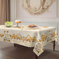 🌹Waterproof Gold Rose Tablecloth – Embossed Effect, Stain-Resistant, Elegant ✨