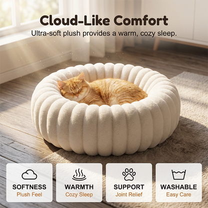 🐾Ultra-Soft Calming Donut Bed for Dogs & Cats🔥