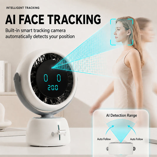 🌬️50% off!😴 Smart Face Tracking Desktop Fan