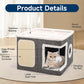 🐱🏠Foldable 2-in-1 Cat Cube House – Dual-Level Bed with Scratching Pad🐾