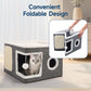 🐱🏠Foldable 2-in-1 Cat Cube House – Dual-Level Bed with Scratching Pad🐾