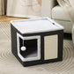 🐱🏠Foldable 2-in-1 Cat Cube House – Dual-Level Bed with Scratching Pad🐾