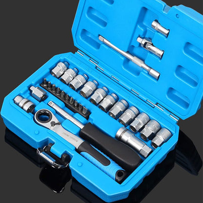 🔧29-Piece Ratchet Socket Wrench Set with Carrying Case🛠️