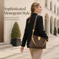 👜Women’s Vintage Monogram Bucket Bag with Adjustable Shoulder Strap🌙