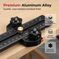 🪵📏Precision Table Saw Stop with Dual Scale & Roller Guide