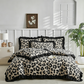 🛌Leopard Print Ruffle Duvet Cover Set – 3-Piece Bedding Set