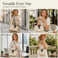 👜🌾Women’s Woven Straw Shoulder Bag with Faux Leather Trim