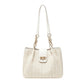 👜🌾Women’s Woven Straw Shoulder Bag with Faux Leather Trim