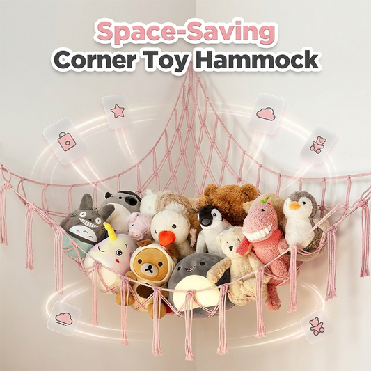🧸🎐Corner Stuffed Animal Hammock with Tassels