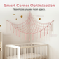 🧸🎐Corner Stuffed Animal Hammock with Tassels