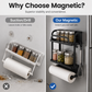 🧊🧲Magnetic Refrigerator Organizer Rack with Paper Towel Holder & Hooks