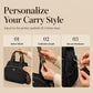 👝🌸Women’s Pleated Canvas Tote Bag with Multi-Pocket Design