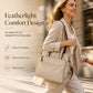👝🌸Women’s Pleated Canvas Tote Bag with Multi-Pocket Design