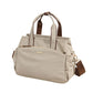 👝🌸Women’s Pleated Canvas Tote Bag with Multi-Pocket Design