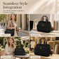 👝🌸Women’s Pleated Canvas Tote Bag with Multi-Pocket Design