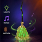 🧙👻Animated Witch Broom Halloween Decoration with Lights & Sound🥳