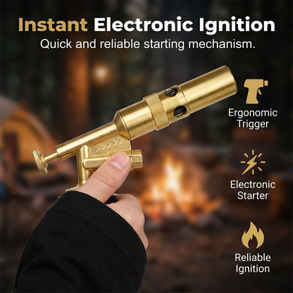 🍖🔥Portable Butane Torch with Adjustable Burner & Safety Lock⚡