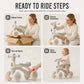 🚲🚼4-Wheel Light-Up Balance Bike for Toddlers with Music