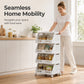 📦🛞Multi-Tier Foldable Rolling Storage Cart | Lockable Wheels, Quick-Fold🔧
