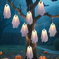👻Halloween Ghost String Lights – 10-Piece LED Spooky Outdoor Decor🎃