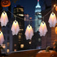 👻Halloween Ghost String Lights – 10-Piece LED Spooky Outdoor Decor🎃