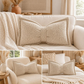 🎀🛋️ Soft Chenille Bow-Shaped Throw Pillow