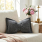 🎀🛋️ Soft Chenille Bow-Shaped Throw Pillow